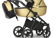 Коляска 2 в 1 Verdi Makan black 03 new gold золотой