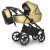 Коляска 2 в 1 Verdi Makan black 03 new gold золотой