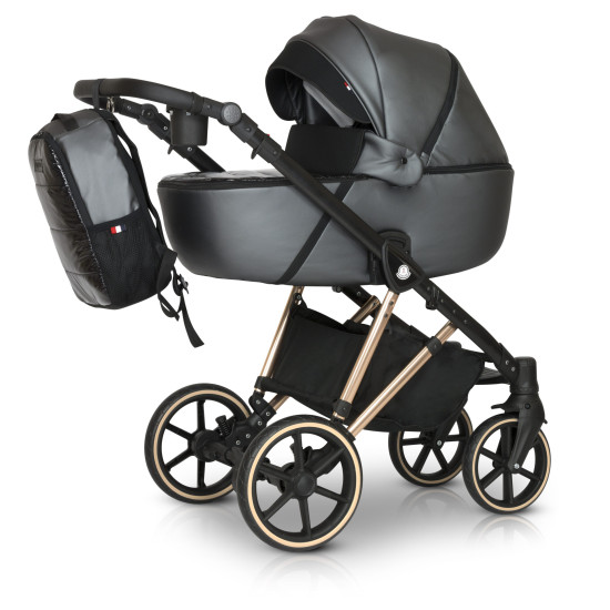 Коляска 2 в 1 Verdi Makan Elektro 07, metalik antracyt (мідна рама), графіт