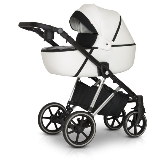 Коляска 2 в 1 Verdi Makan Elektro 08, metalik white, білий