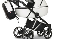 Коляска 2 в 1 Verdi Makan Elektro 08, metalik white, білий