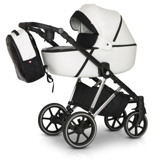 Коляска 2 в 1 Verdi Makan Elektro 08, metalik white, білий
