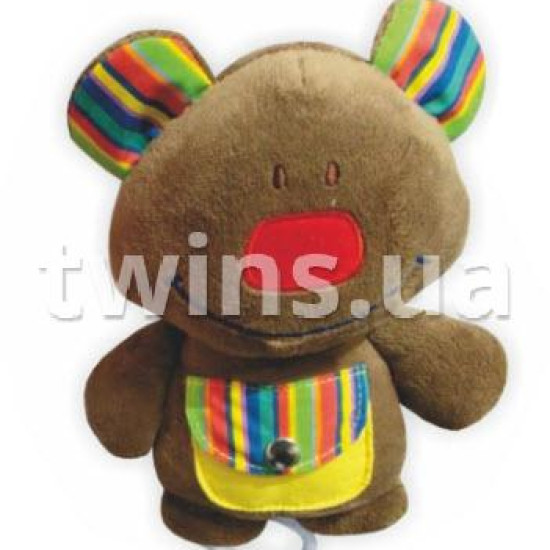 Plush Suspension Musical Baby Mix TE-8146 Bear TE-8146B brown, Brown, brown