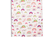Plaid Twins Muslim 110x80 warmed Rainbow white / pink
