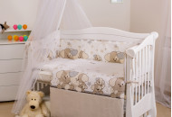Постельный комплект 6 эл Twins Eco Line 4090-E-014, Cute Dog, беж / коричневый