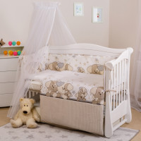 Постельный комплект 6 эл Twins Eco Line 4090-E-014, Cute Dog, беж / коричневый