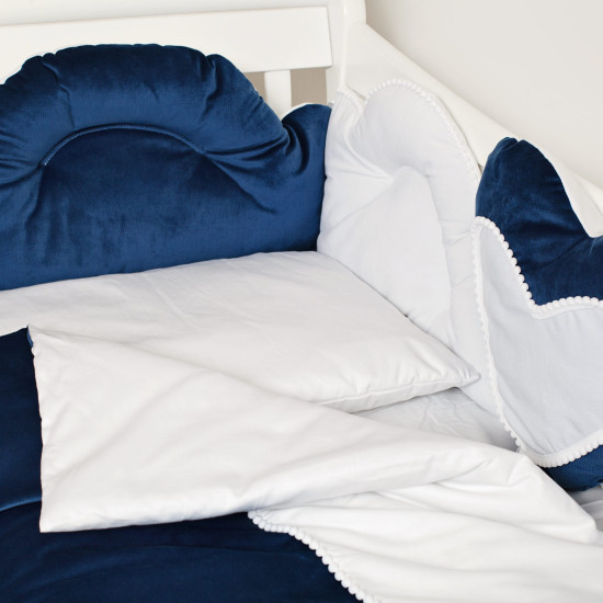Постельный комплект 6 эл Twins Romantic Heart 4024-R-009-09, blue, синий