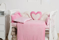 Постельный комплект 6 эл Twins Romantic Heart 4024-R-009-08, pink, розовый