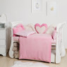 Постельный комплект 6 эл Twins Romantic Heart 4024-R-009-08, pink, розовый