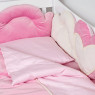 Постельный комплект 6 эл Twins Romantic Heart 4024-R-009-08, pink, розовый