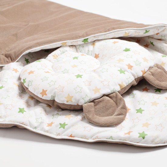 A set of an envelope-file with a pillow Twins Bear 9064-TB-201, Caramel, Latte