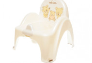 Горшок кресло Tega PO-043 Мишка музыкальный PO-043-118, white perla, белый