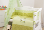 Постельный комплект для детской кровати 8 эл Twins Evo Кот и пес зеленый