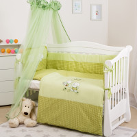 Постельный комплект для детской кровати 8 эл Twins Evo Кот и пес зеленый