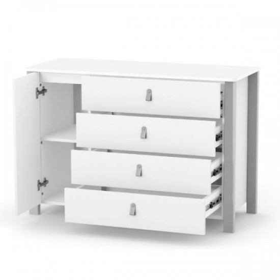 Комод Верес Монако 1200 35.2.35.2.17, біло/сірий, білий/сірий