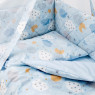 Постельный комплект 8 эл Twins Premium Glamour 4029-TGС-04 Clouds blue, голубой