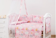 Постельный комплект 8 эл Twins Premium Glamour 4029-TGС-08 Clouds pink, розовый