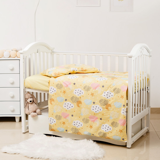 Змінна постіль 3 ел Twins Premium Glamour Limited, Clouds yellow, жовтий