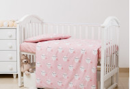 Replaceable bed 3 EL Twins Premium Glamor Limited Moon Pink, Pink