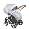 Коляска 2 в 1 Coletto Florino New черная рама 03 белый / серый