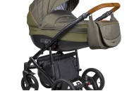 Коляска 2 в 1 Coletto Florino New черная рама 07 зеленый