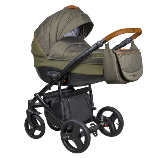 Коляска 2 в 1 Coletto Florino New черная рама 07 зеленый