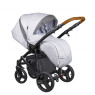 Коляска 2 в 1 Coletto Florino New черная рама 08 белый / серый