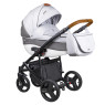 Коляска 2 в 1 Coletto Florino New черная рама 08 белый / серый