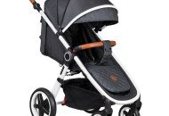 Коляска Coletto Joggy white black, черный