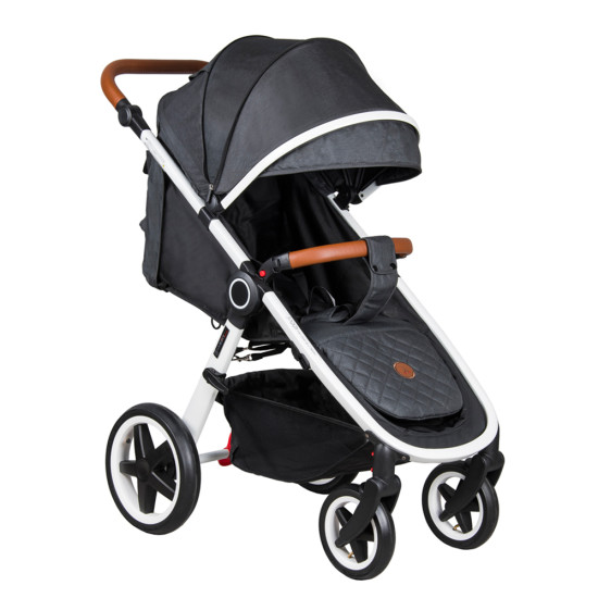 Коляска Coletto Joggy white black, черный