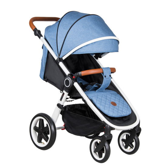 Коляска Coletto Joggy white indigo, голубой
