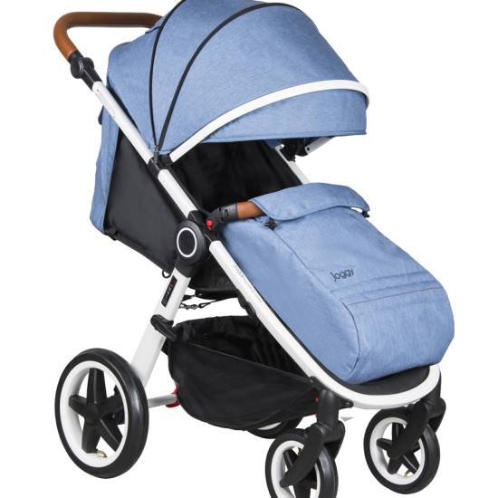 Коляска Coletto Joggy white indigo, голубой
