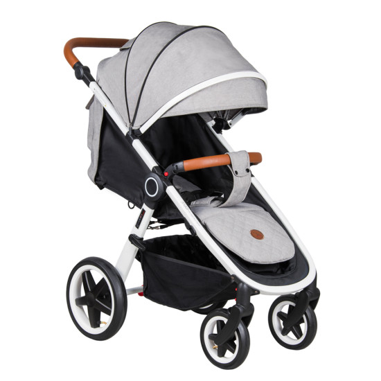 Коляска Coletto Joggy white silver, серый