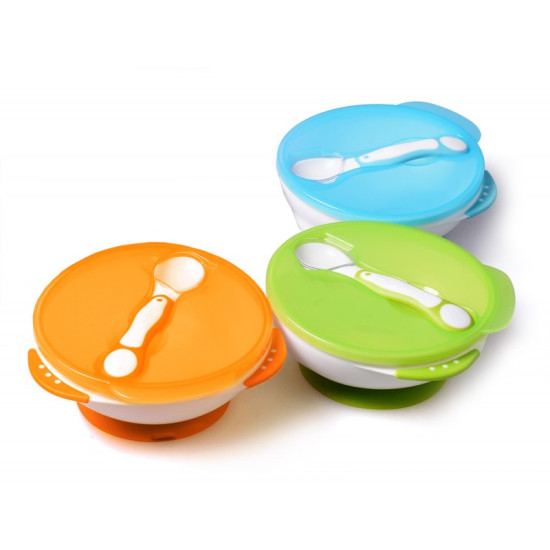 Тарелка и ложка Baby Mix FU / 9859 FU / 9859 G, green, зеленый