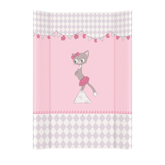 Повивальна дошка Cebababy 50x80 Basic line W-210-069-130, Котик рожевий, рожевий