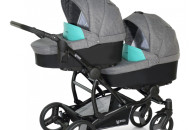 Коляска для двійні Verdi For 2 01, сірий