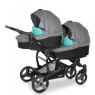 Коляска для двійні Verdi For 2 01, сірий
