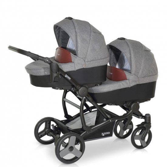 Коляска для двійні Verdi For 2 03, сірий