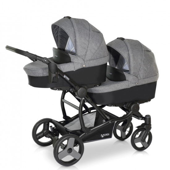 Коляска для двійні Verdi For 2 04, сірий