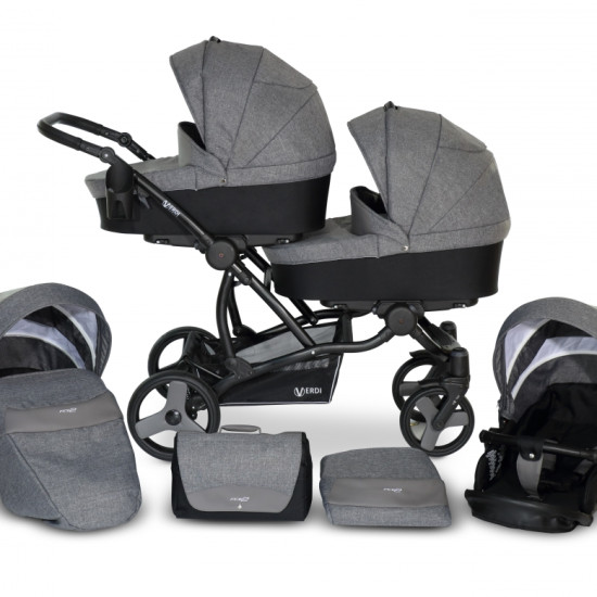 Коляска для двійні Verdi For 2 05, сірий