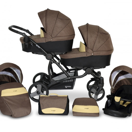 Коляска для двійні Verdi For 2 07, коричневий
