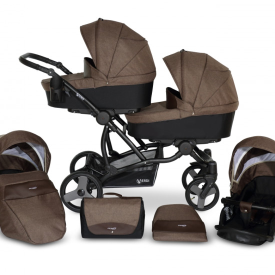 Коляска для двійні Verdi For 2 08, коричневий