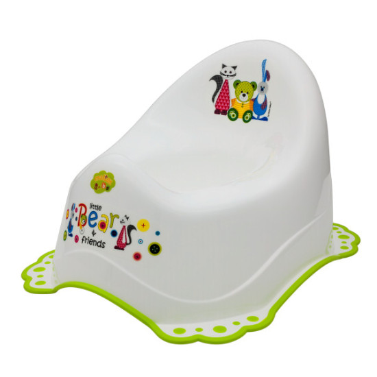 Детский горшок Maltex Bear&Friends белый/зеленый