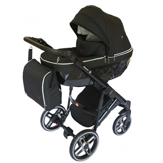 Коляска 2 в 1 Broco Chance 452, black, черный