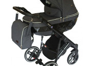 Коляска 2 в 1 Broco Chance 732, dark grey, графит