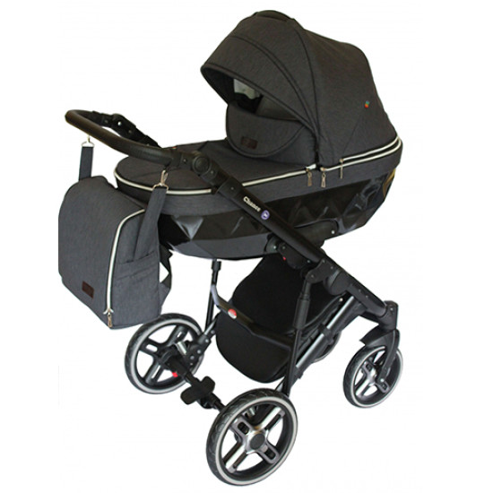 Коляска 2 в 1 Broco Chance 732, dark grey, графит