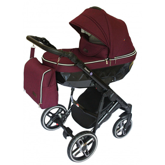 Коляска 2 в 1 Broco Chance 761, burgundy, бордо