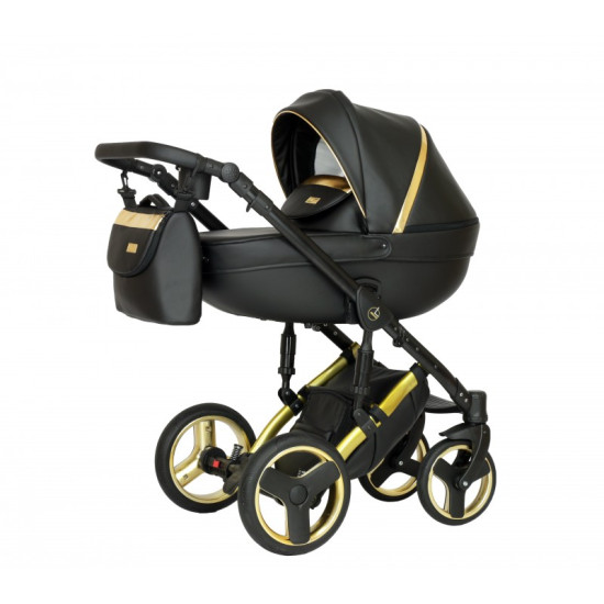 Коляска 2 в 1 Verdi Mirage Limited gold II, черный / золото