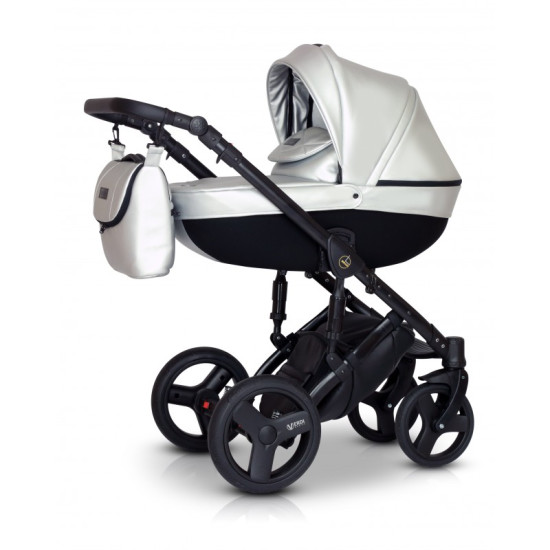 Коляска 2 в 1 Verdi Mirage Limited silver, серебряный