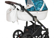 Коляска 3 в 1 Verdi Mocca 13, білий/синій